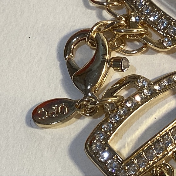 Vintage OPC Multi Strand Necklace Detachable Strands Rhinestone Faux Pearl - Picture 3 of 9